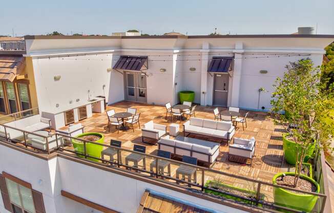 a view of the roof deck from the top of the building