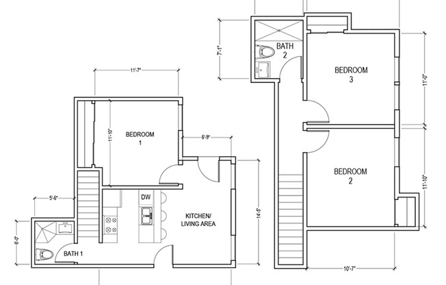 3 beds, 2 baths, 725 sqft, $5,200, Unit #2716.2