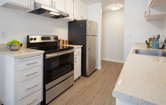 Stainless Steel Kitchen Appliances at Three Crown Apartments, Alameda