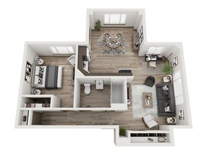 1 bed, 1 bath, 819 sqft, $1,350