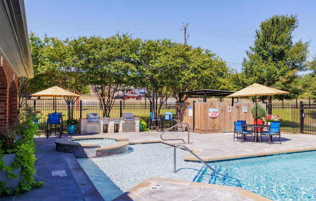 our apartments showcase a swimming pool