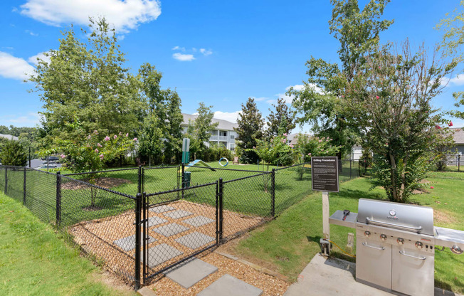 our apartments offer a dog park with kennel and agility course