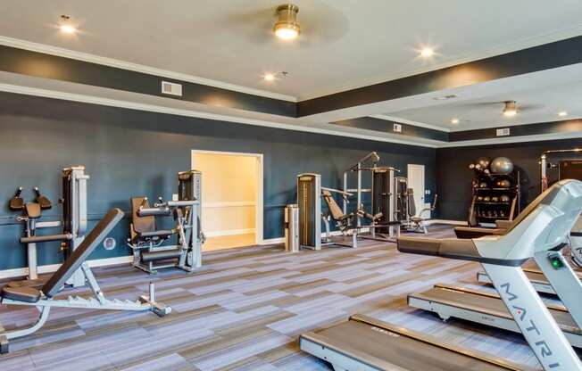 the gym at the preserve apartments