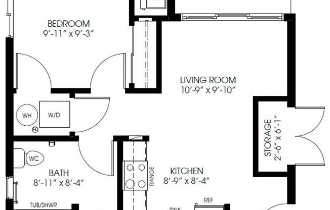 1 bed, 1 bath, 529 sqft, $1,519, Unit 2301