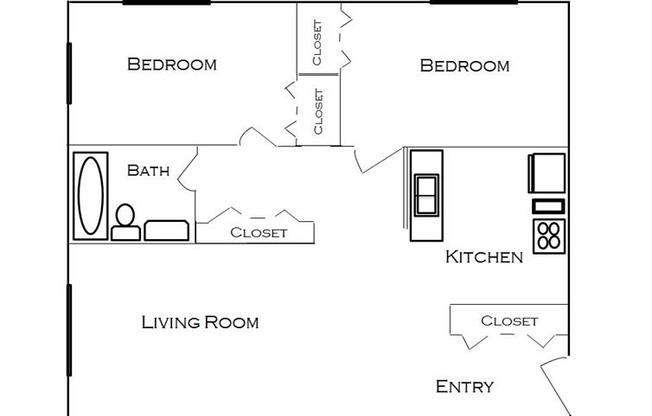 956 Place Apartments Floorplan