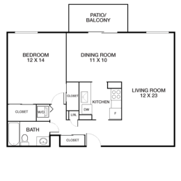 1 bed, 1 bath, 800 sqft, $2,070