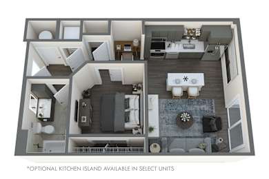 Studio, 1 bath, 622 sqft, $1,654