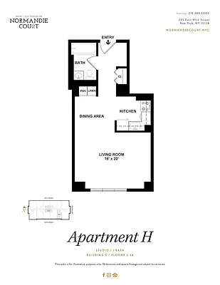 Studio, 1 bath, $3,201, Unit C12H