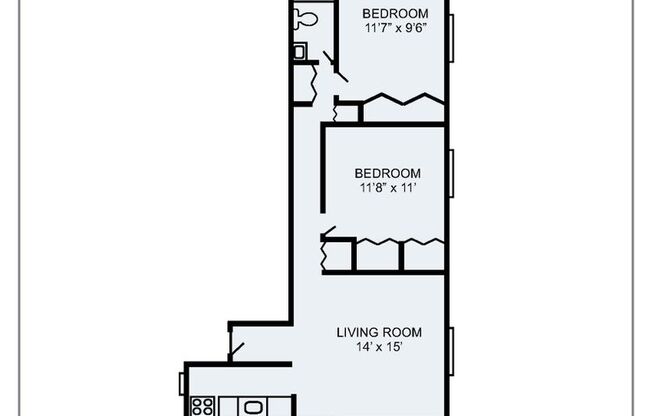 2 beds, 1 bath, 725 sqft, $1,540, Unit 312