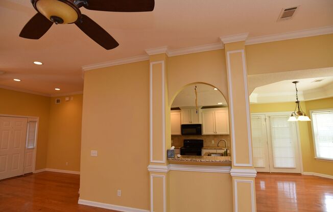 Single family home with large fenced in backyard