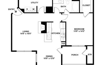 1 bed, 1 bath, 920 sqft, $1,645
