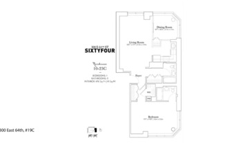 2 beds, 2 baths, 963 sqft, $7,500, Unit 19C