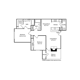 2 beds, 2 baths, 951 sqft, $1,460