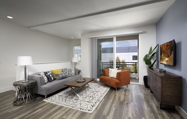 Living Room Interior at Palomar Station, San Marcos, 92069