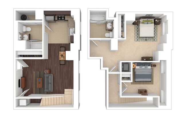 2 beds, 2 baths, 1,120 sqft, $3,715, Unit H-722