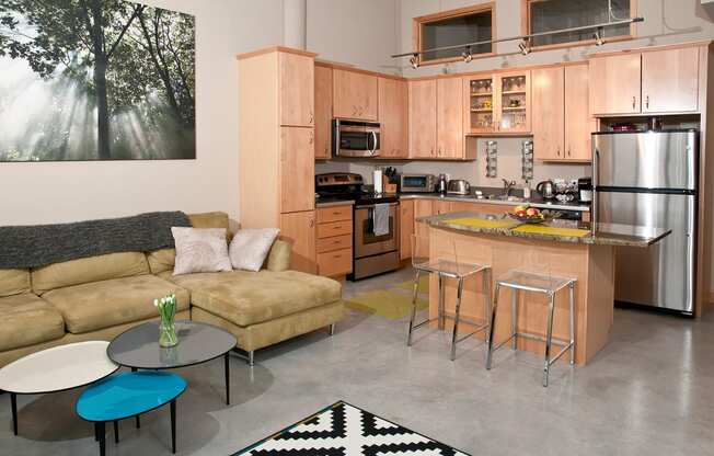 Fully Equipped Kitchen at Buzza Lofts of Uptown, Minnesota, 55408