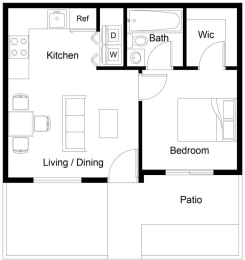 1 bed, 1 bath, 700 sqft, $1,411