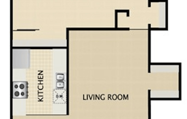 1 bed, 1 bath, 719 sqft, $1,599