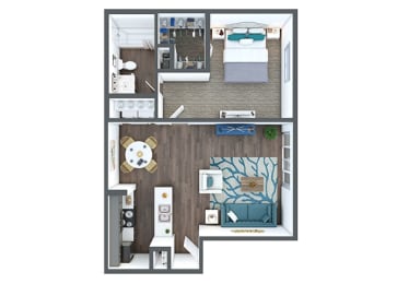 1 bed, 1 bath, 700 sqft, $1,332