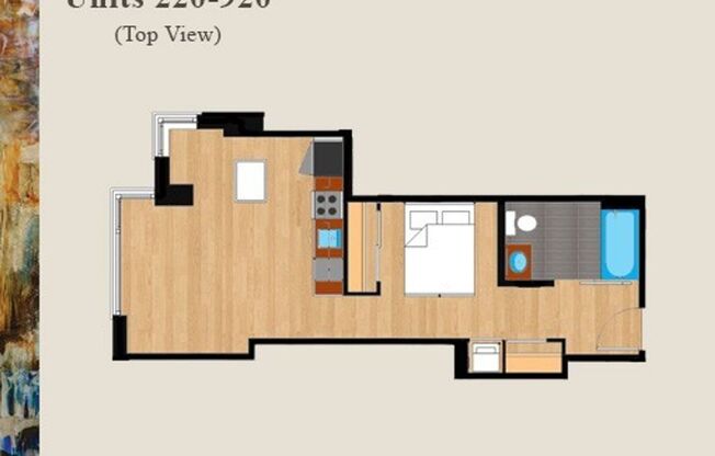 1 bed, 1 bath, $3,000, Unit 820