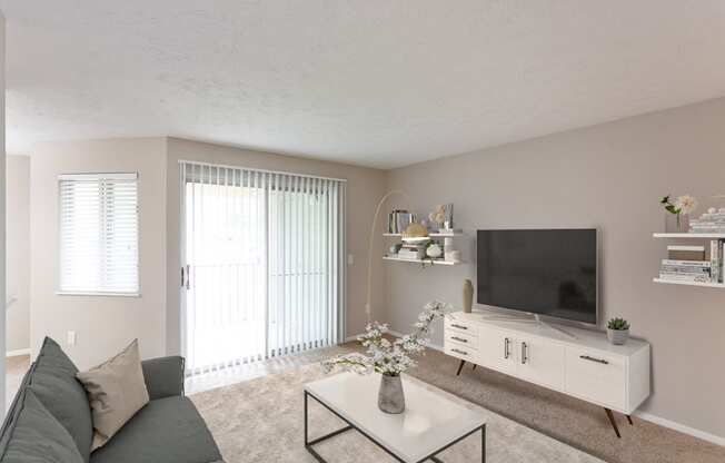 Living Room With TV at Chinoe Creek Apartments, PRG Real Estate Management, Lexington, 40502