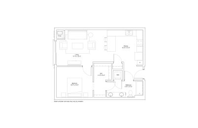 1 bed, 1 bath, 749 sqft, $1,540