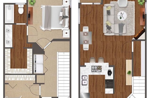 2 beds, 2.5 baths, 1,264 sqft, $2,400, Unit 2025