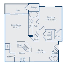1 bed, 1 bath, 896 sqft, $1,697