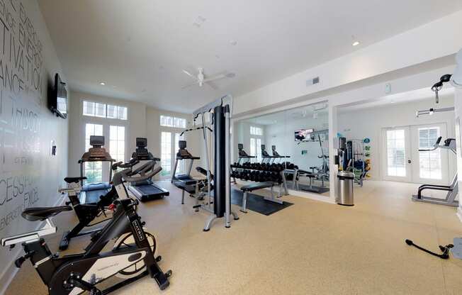 24/7 fitness and yoga center at Link Apartments® Mixson, North Charleston, 29405