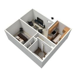 1 bed, 1 bath, 619 sqft, $1,075
