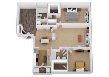 2 beds, 2 baths, 1,260 sqft, $2,439
