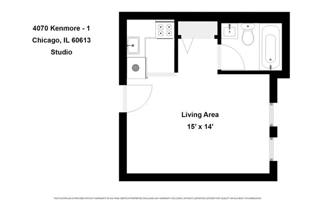Studio, 1 bath, 250 sqft, $1,020, Unit 4070-1