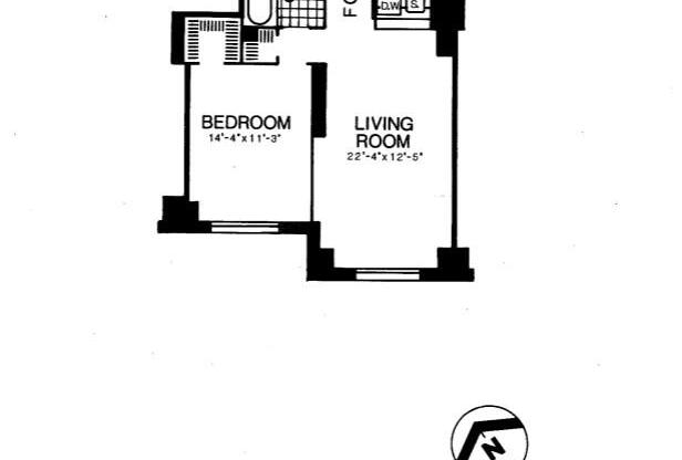 1 bed, 1 bath, 616 sqft, $4,500, Unit 4F