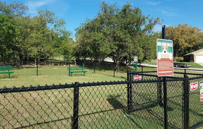 DOG PARK WITH PET WASTE STATIONS