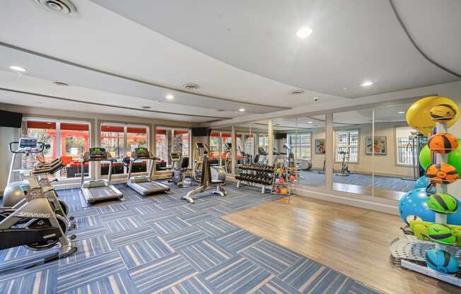 Fitness center at Beaumont Apartments, 14001 NE 183rd Street, WA