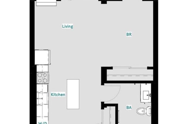 Studio, 1 bath, 388 sqft, $1,199, Unit 312