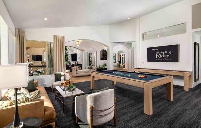 Clubhouse with pool table