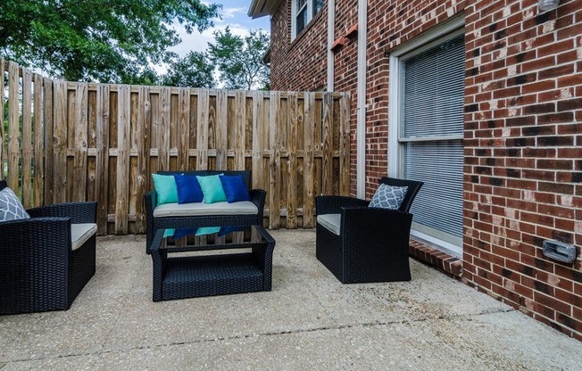 private patio/balcony at Forest Hills apartments