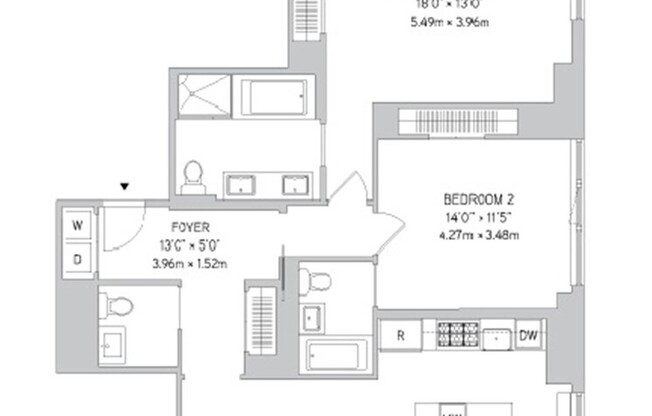2 beds, 2.5 baths, 1,455 sqft, $12,400, Unit 2904