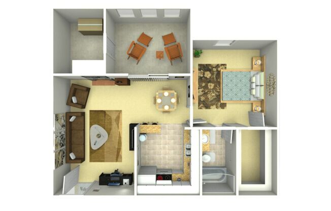 2 beds, 1 bath, 745 sqft, $999