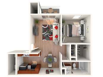 1 bed, 1 bath, 758 sqft, $1,100