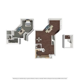 1 bed, 1.5 baths, 1,850 sqft, $6,620