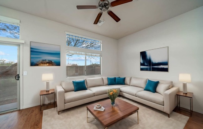 Living Room with Views at Avilla Preserve Apartment Homes in Tucson Arizona