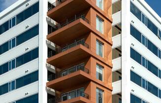 the side of an apartment building with balconies at Sinclaire on Seminary, Alexandria, 22311