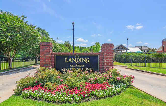 monument sign at Landing Willow Bayou in Bossier City, LA