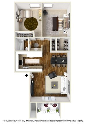 2 beds, 1 bath, 819 sqft, $1,285