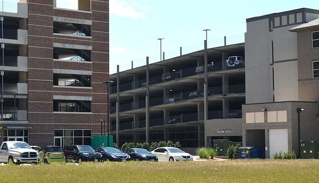 Parking lot at Civic at Frisco Square Apartments, Frisco, TX, Texas, 75034