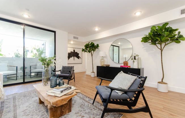 livingroom at Ace on Orange Grove Apartments in Los Angeles, California.