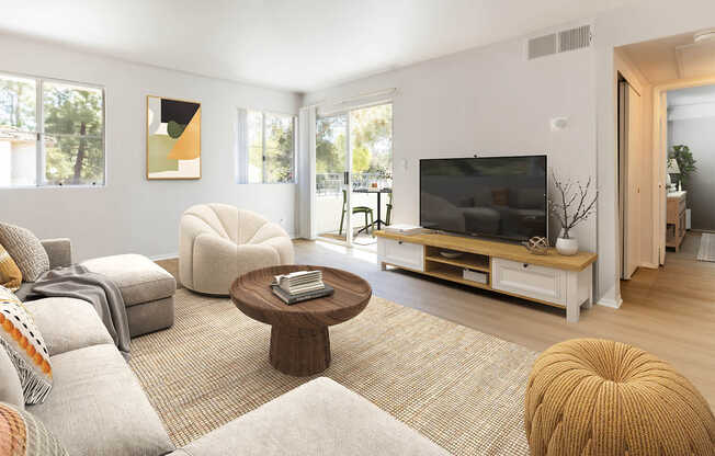 Living Room with Hard Surface Flooring