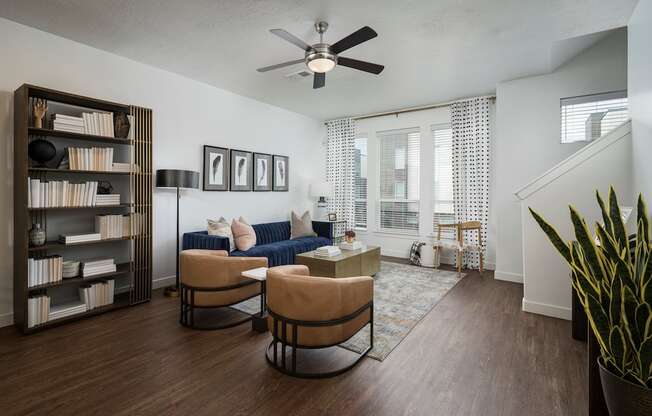 Townhome Living Room at Parc View Apartments and Townhomes Midvale, UT 84047